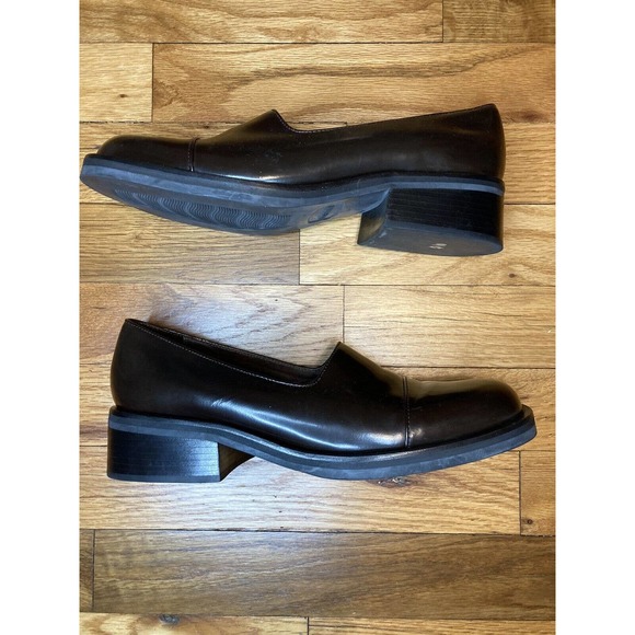 Cole Haan Womens Block Heel Round Toe Pumps Brown Leather Size 8 AA - Picture 4 of 7